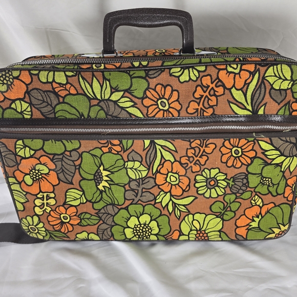 Bantam Other - Vintage 1960s Floral Suitcase Briefcase Carry-On Bantam Travelware Mod Retro